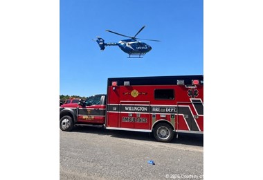 Patient Airlifted After Rescue From Willington Woods