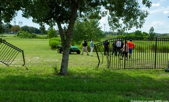 Car crashes into field