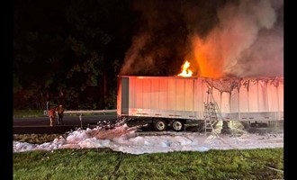 Nighttime Thruway Fire: Coordinated Fire Attack Extinguishes Semi-Truck on Berkshire Spur