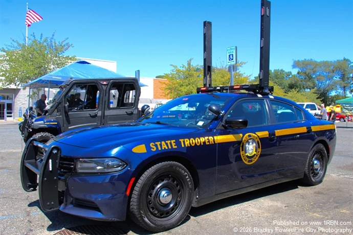 New York State Trooper Patrol Car on display