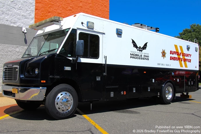 Suffolk County Sheriff’s Office Mobile DWI Proccessing Unit on display