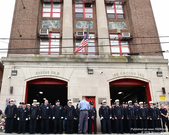 Rescue 5 members stand at attention.