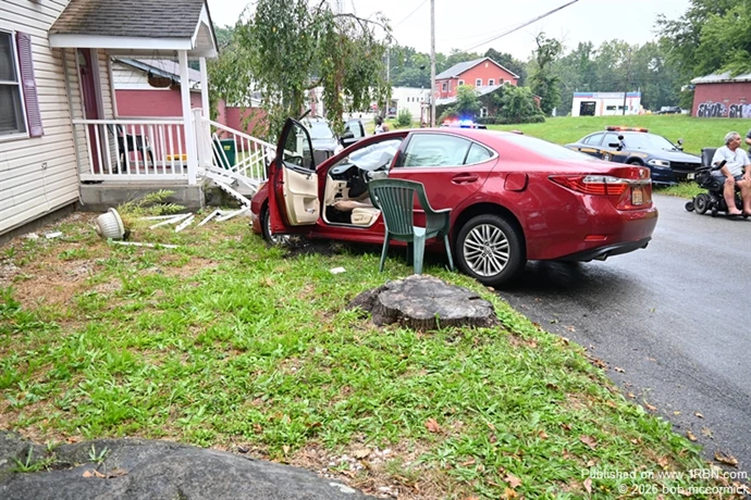 Vehicle into porch