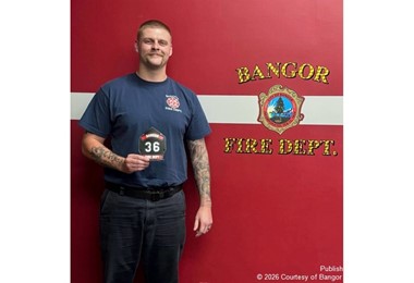Jesse Beam Completes First Year With Bangor Fire Department