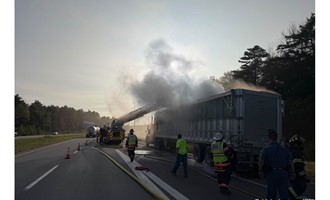 Brewer Firefighters Battle Deep-Seated Trailer Fire on I-395