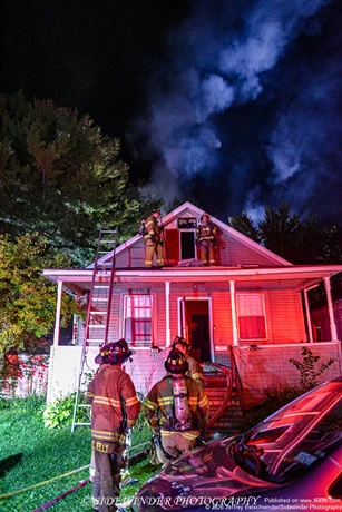 Troy Firefighters Waiting For National Grid To Kill The Power To The Home