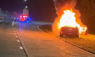 Flames Knocked Down on Southern State Parkway; Scene Transferred to State Police