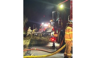 Hawley Crews Provided Mutual Aid at Vehicle Fire