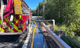 Portsmouth Engine 1 Supplied Water at Two-Alarm Fire
