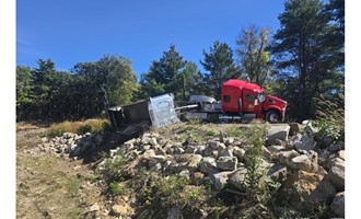 Atkinson Crews Respond to Overturned Dump Truck
