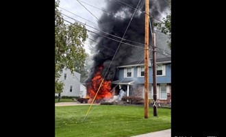 First-Due Deck Gun Blitz and Handlines Knock Down Attached Garage Fire on Allendale Road