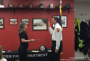 Chester Fire Promotes Sheley to Captain, Hughes to Lieutenant