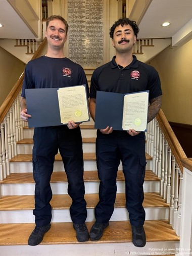 Matthew Livingston and John Tobon Join Westford Fire Department