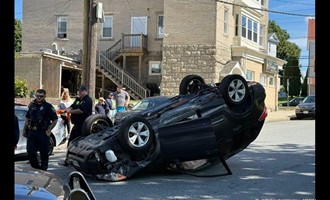 Fall River Crews Responded to Rollover MVA on Eastern Avenue