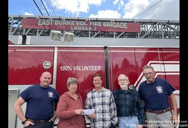 Burke Mountain Academy Commits $25,000 to East Burke Fire Brigade