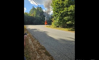 Bartlett Firefighters Responded to Rolling Ridge Road Tractor Fire