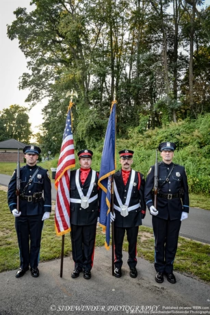 The Color Guard For the Schenectady Fire Department and Police Department