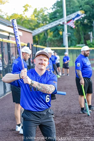 A member of the Schenectady Police Department Warming Up 