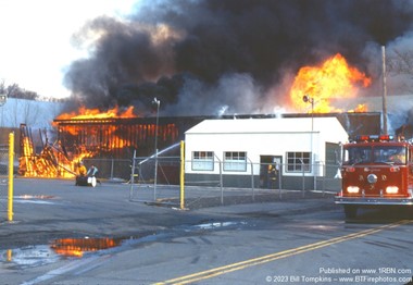 Bogota Lumber Storage Sheds Fire, March 16, 1986