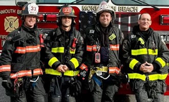 Two Rescued Above Fire Floor on West End Court; Monmouth Beach Tower Ladder Assists