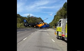 Atlantic Air One Responds to Highway Motorcycle Wreck Near Mile Marker 11.8 on I-80