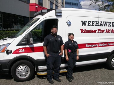 Weehawken Ambulance Crew With new Ambulance