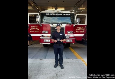 Firefighter Hunzinger Received His Black Shield