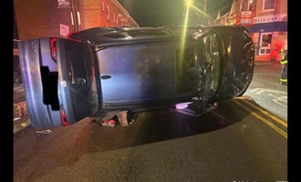 Vehicle Overturns at Fremont Street and North Avenue Intersection in Millvale