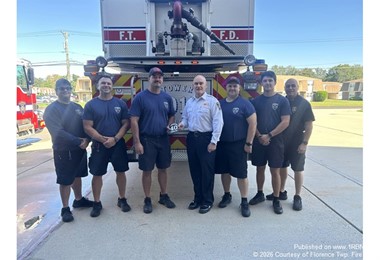 Florence Fire Department Recognized Firefighter David Klenk