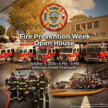 Fire Trucks, Safety Tips and Family Fun Coming to Carlstadt