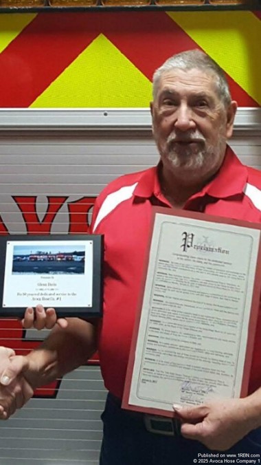 Avoca Hose Company Mourns the Passing of Glenn Davis