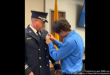 Cherry Hill Fire Department Promoted Justin Brown to Captain