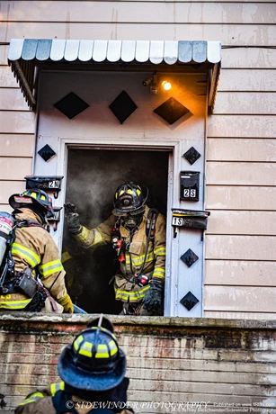 Watervliet Firefighters Exiting The Building To Give Command An Update