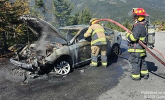 Gorham Fire & EMS Extinguishes Vehicle Fire on Mt. Washington Auto Road