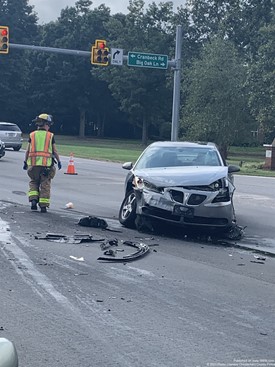 Chesterfield crash injuries one, two flee scene