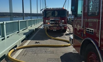 Jamestown, Newport Crews Knock Down Vehicle Fire on Newport Bridge