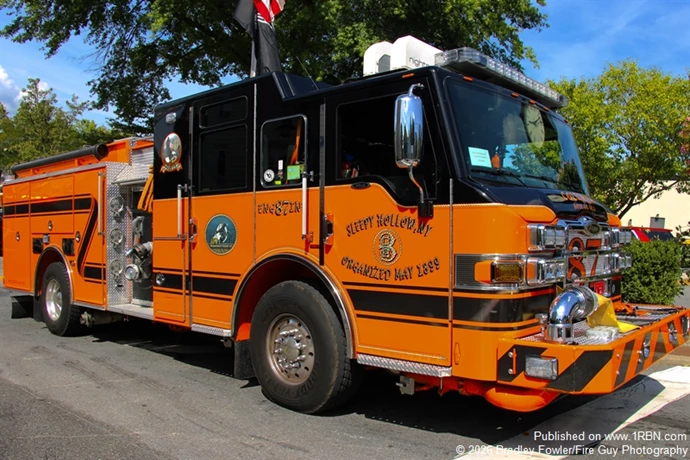 Sleepy Hollow Fire Department Engine 87 on display