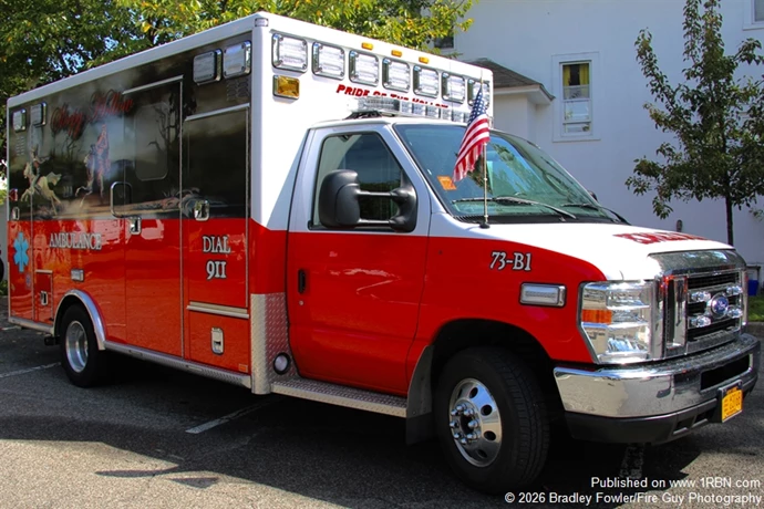 Sleepy Hollow EMS Ambulance 73-B1 on display