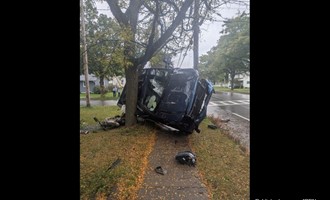 Homer Crash Injures Driver, Damages Utility Poles