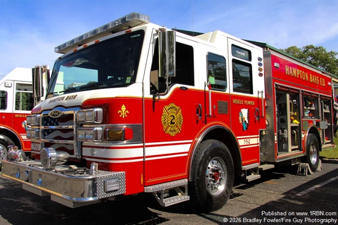 Hampton Bays Fire Department Engine 7-5-2 on display 