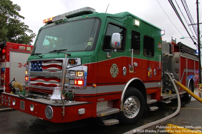 Bay Shore Fire Department Engine 3-1-3 operating