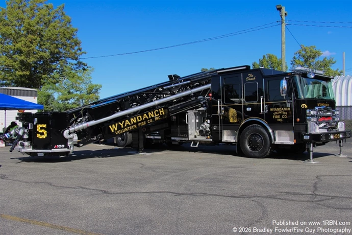 Wyandanch Fire Department Tower Ladder 1-10-4 on display