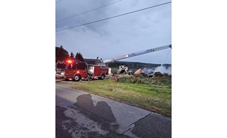Wyoming Hook & Ladder Responded to Barn Fire