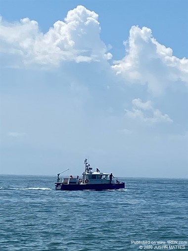 Townbank Fireboat on standby for the Cape-to-Cape Paddleout