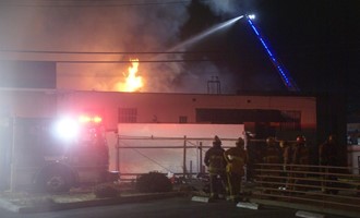 Late Night Arcadia Structure fire hits a third alarm.