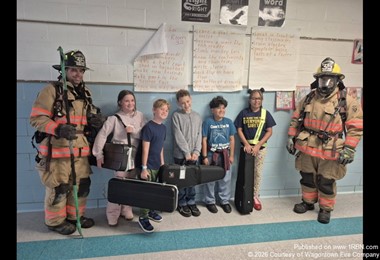 Wagontown Firefighters Educated Students on Fire Safety