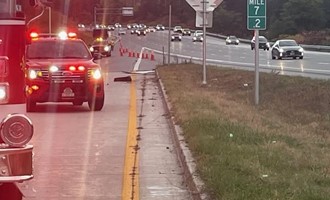 Windham Fire and EMS Handle Evening Rollover on Interstate 93