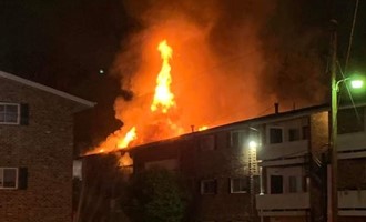 Firefighter injured,dog rescued in Richmond two alarmer