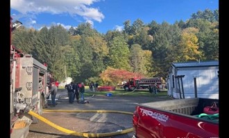 Flames Engulf Single-Wide Home: Wells Bridge and Regional Mutual Aid Surge to Scene