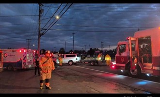 Intersectional Crash Snarls East Lake Road as Emergency Crews Manage Hazards